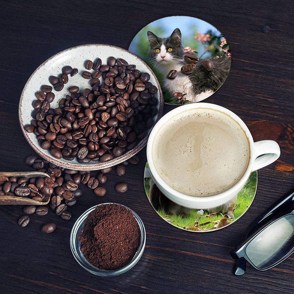 Coaster Sublimation Blank - 50 шт. круглых подставок для кружек
