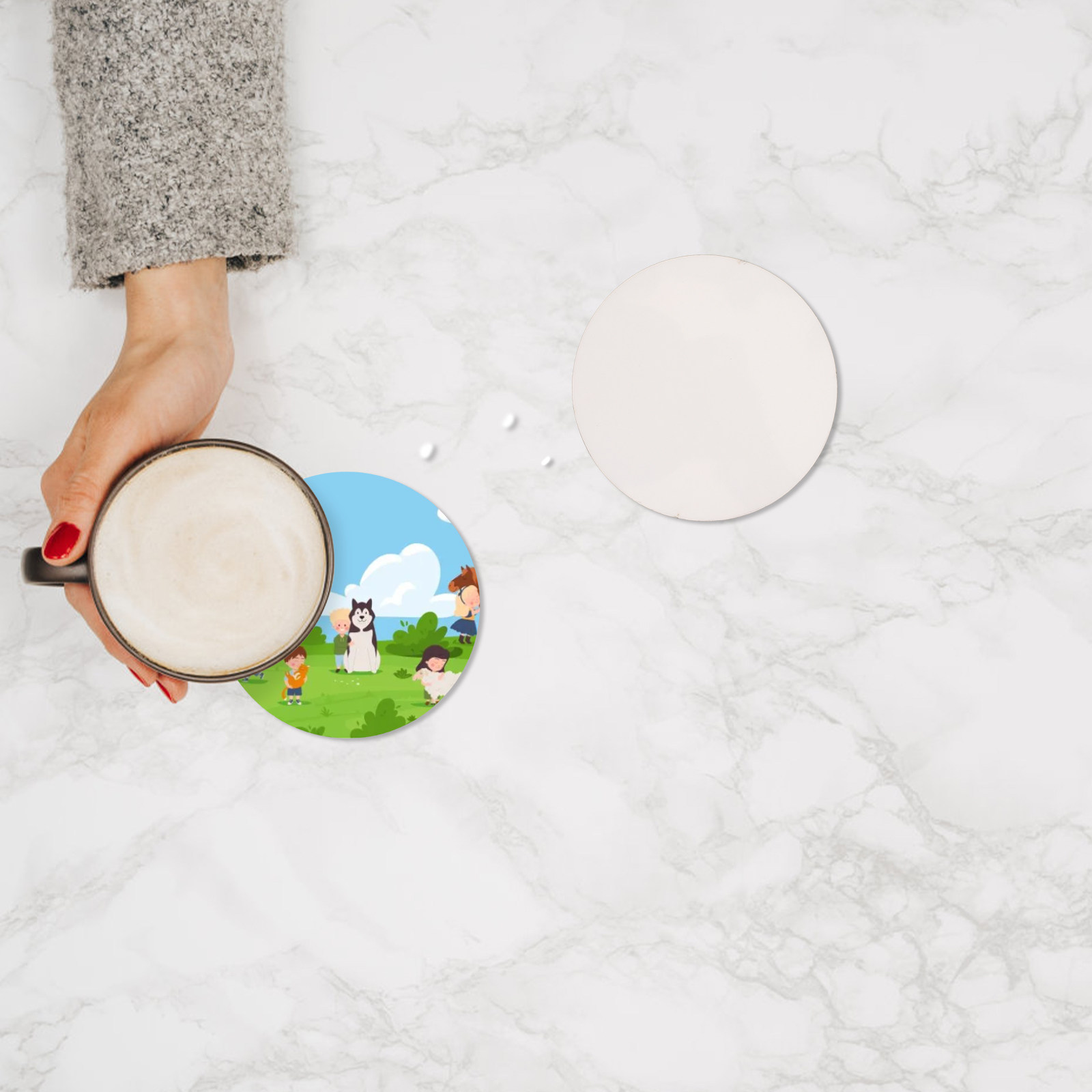 Coaster Sublimation Blank - Деревянные подставки для кружек, подходящие для