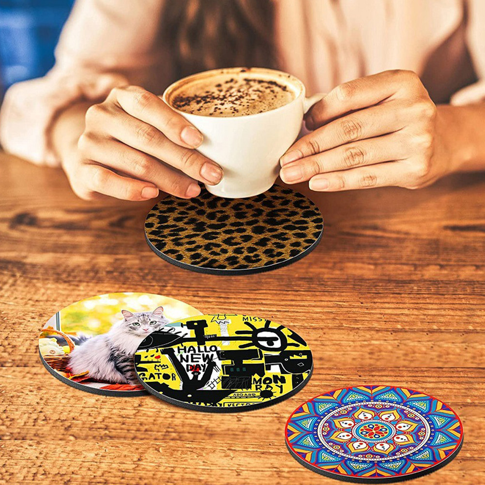 50 шт. круглых подставок для к – обзор и цена Coaster Sublimation Blank